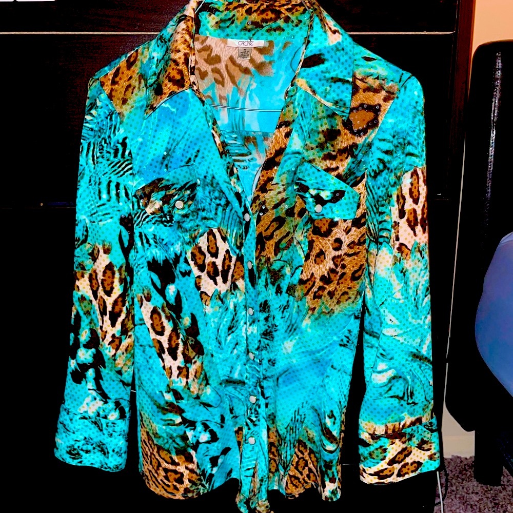 Button down fitted Cache Blouse